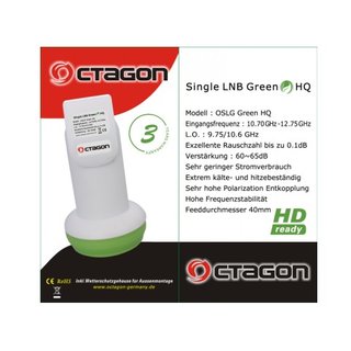 Octagon Single OSLG LNB Green HQ 0.1dB 