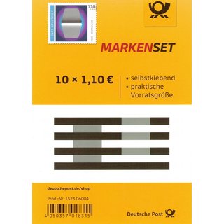 Markenset 10x Briefmarken zu 1,10 &euro; Grautöne