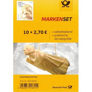 Markenset 10x Briefmarken zu 2,70 &euro; Barlach