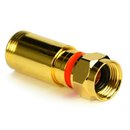 100x F-Kompressionsstecker Gold 7mm Wasserdicht HQ...