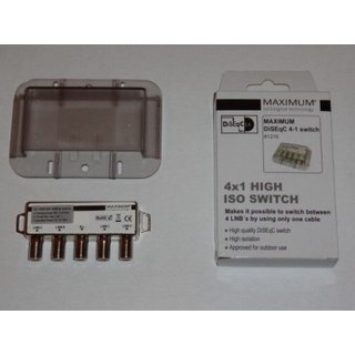 Maximum DiSEqC Switch 4-1 High Iso Wetterschutz 1216